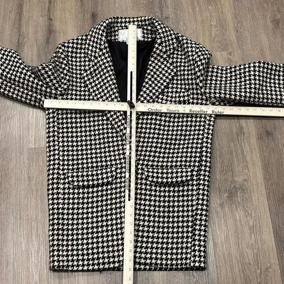Vintage The Limited Blazer XS Wool 90s Oversized Houndstooth USA - Picture 5 of 11